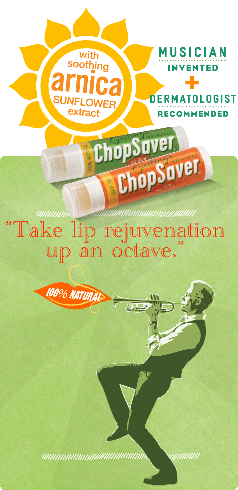 CHOP SAVER protector labial diseñado para músicos